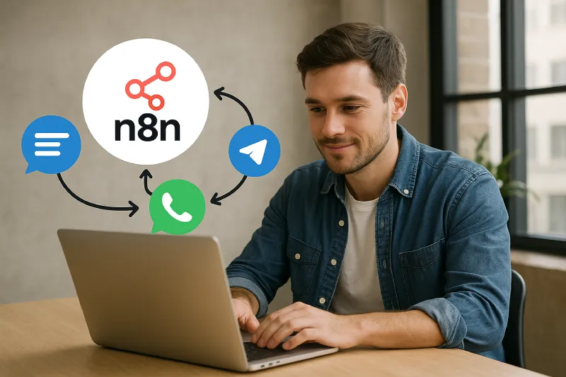 اتصال n8n به ابزارهای پیام_رسانی